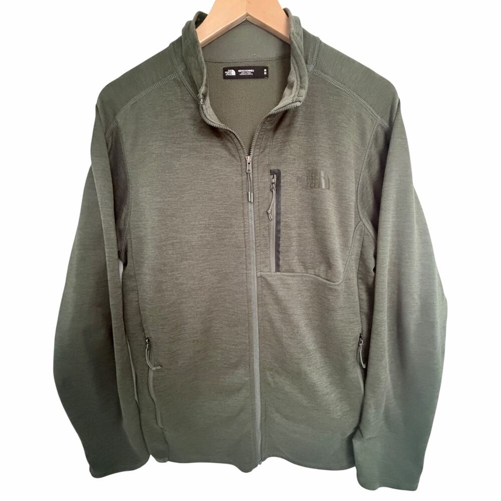 The North Face Men's Full Zip Fleece Jacket Medium Green